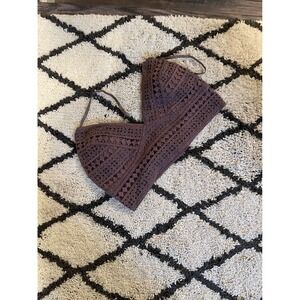 Listicle hadley crochet lace bralette small purple Boho Intimates  NWT